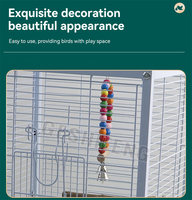 Cage à oiseaux en fil métallique légère et mobile de style moderne pour l'intérieur et l'extérieur avec accessoires