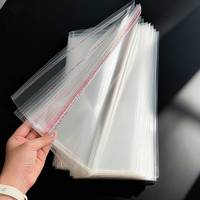 Sac d'emballage cadeau transparent auto-adhésif en plastique BOPP avec fermeture éclair, résistant à l'humidité, pour boucles d'oreilles, bijoux, lunettes et chaussettes