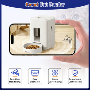 Distributeur intelligent de nourriture pour animaux de compagnie avec écran LCD, contrôle <span class=keywords><strong>à</strong></span> distance Wi-Fi, programmable et quantitatif pour l'alimentation des chats/chiens - Product Image 5