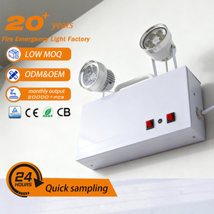 Lámpara de Emergencia LED Recargable de Doble Cabezal de Alta Calidad Tuoming, para Montar en la Pared - Product Image 1