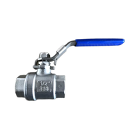 2Pc Cast 2000 WOG NPT Floating Ball Valve Full Port Lever Operator 316 RTFE Seat Lock Handle SS316 for Water Gas Oil Media OEM