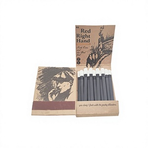Fiammiferi Creativi Personalizzati a Forma di Libro con Punta in Legno, Accendifuoco in Carta, Imbevuti di Sangue, Moderni Minimalisti Ispirati a Shelby - Product Image 1