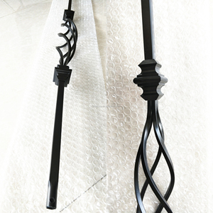 Lange Korbgeflecht-Eisengeländer für Treppen in Schwarz - Product Image 2