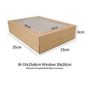 Custom Size Picnic Kraft <strong>Paper</strong> Box with Clear Window Lip Party Treat Gift Boxes Food Box for Small Business Packaging - Product Image 6