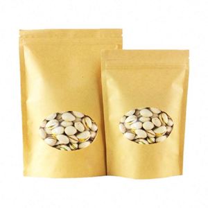 Bolsas de Papel Ziplock para Alimentos 2026 con Logotipo Personalizado, Bolsa de Empaque para Té con Ventana Redonda, Paquete Promocional - Product Image 3