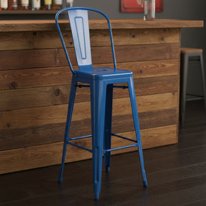 Sillas de Comedor de Alta Calidad para Exteriores, Sillas Altas de Metal para Barra, Taburetes Altos de Hierro Resistente - Product Image 1
