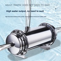 Meiquan – Vente directe usine – Purificateur d'eau central en acier inoxydable brossé et enduit d'huile – Filtration de première étape – Ultrafiltration haute performance