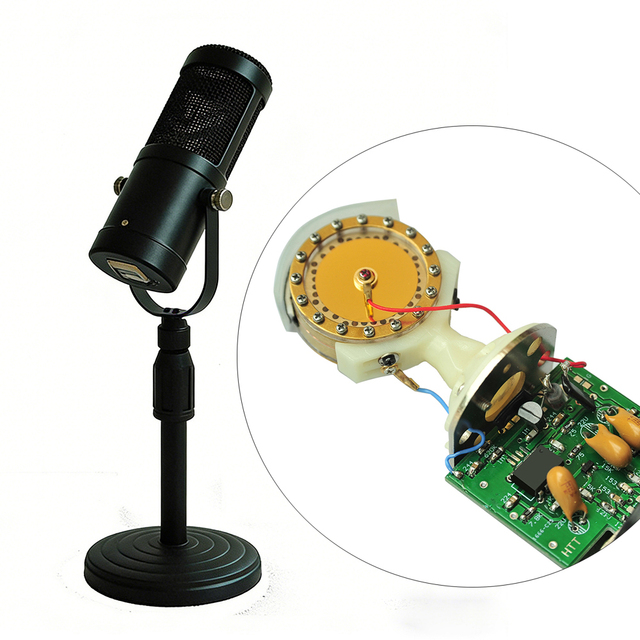 H32 DIY Suspension Condenser Microphone 32mm Gold Capsule Op Amp Chip With Adjustable Desktop Stand Live Vocal Recording Mic