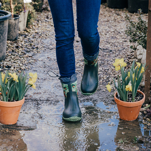 Bottes de pluie pour femmes HISEA, bottes de jardin en caoutchouc imperméables pour le travail dans la boue en extérieur - Product Image 6