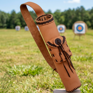 Porte-flèches en cuir pour tir à l'arc, accessoires de tir portables pour le tir à l'arc en plein air et la chasse à l'arc - Product Image 2