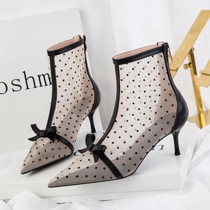 Personalización rápida, tallas grandes 34-41, zapatos de mujer a la moda, zapatos de tacón alto con punta en pico, botas de malla para vestir, para boda - Product Image 1