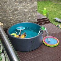 Piscine Gonflable pour Adultes et Enfants, Piscine Gonflable Sûre en PVC Non Toxique, Petite Piscine d'Intérieur/Extérieur pour Jeux Aquatiques