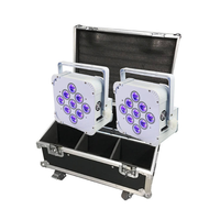 Projecteur PAR LED sans fil DMX RGBWA+UV 9x18W 6-en-1 alimenté par batterie rechargeable
