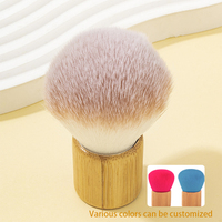 Pinceau de maquillage professionnel en poils synthétiques avec manche pour application sur le visage, couleur personnalisée, étiquette privée disponible