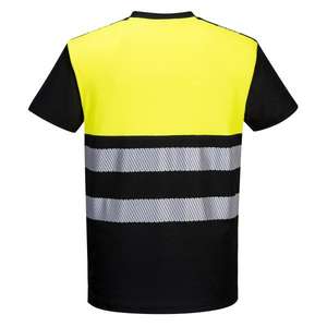 PORTWEST - PW311BKY4XL PW3 <b>High</b> visibility black/yellow class 1 <b>T</b>-<b>shirt</b> - EAN 5036108347988 HI-<b>VIS</b> WORKWEAR - Product Image 2