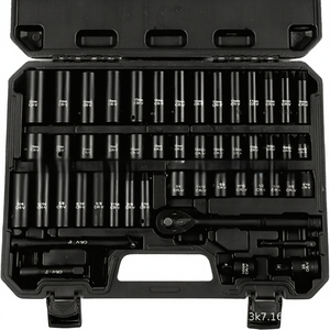 50-Piece 1/4-Inch Drive Socket Ratchet Wrench <b>Set</b> Metric Bit Hand <b>Tools</b> Hard Case OEM Auto Repair <b>Garden</b> 50pcs 50- - Product Image 5