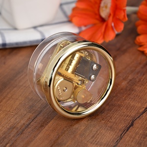 Wholesale Clockwork Acrylic Transparent <b>Music</b> <b>Box</b> Musical Toy for Kids Birthday Souvenir Gift - Product Image 4