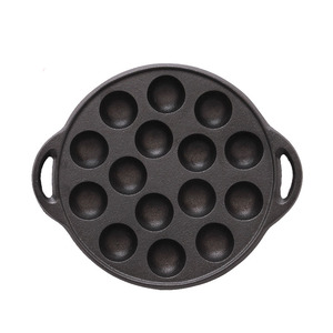 Poêle en fonte non revêtue antiadhésive épaissie pour la cuisson de boulettes de viande, pieuvre, cailles et autres aliments – Vente en gros - Product Image 3