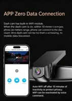 Caméra de tableau de bord double objectif Chery Jetour X90 PLUS Modèle 2025 Résolution 4K WiFi Alerte vocale Détection de collision Contrôle par application Sécurité