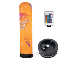Pilier gonflable rotatif personnalisé avec éclairage LED pour la décoration d'événements, de sports, de mariages, de marchés et de publicités