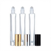 Flacon de parfum cylindrique en verre à double face personnalisé, flacon à bille de 10 ml, récipient pour huiles essentielles