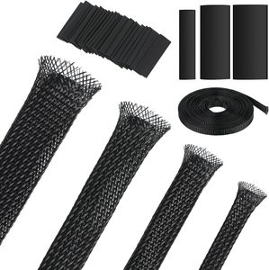 PET ignifuge nylon tissé maille tuyau câble couverture expansion manchon peau de serpent tressé câble manchon maille fil manchon - Product Image 1