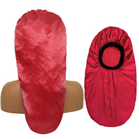 Bonnet personnalisé pour dreadlocks et tresses en satin à large bande élastique avec attaches extensibles pour tresses grand bonnet de nuit soin des cheveux
