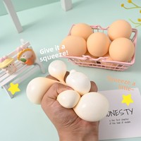 Jouet anti-stress en silicone en forme d'œuf de caille, gadget de bureau pour la décompression par compression
