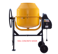 Máy Trộn Bê Tông Màu Vàng 180L Có Bánh Xe Máy Trộn Bê Tông Di Động Theo Yêu Cầu