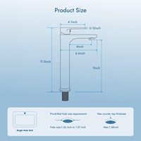 Robinet de lavabo haut de gamme au design moderne en acier inoxydable, monocommande, à poser sur le comptoir, avec tuyau d'eau chaude et froide et valve en céramique