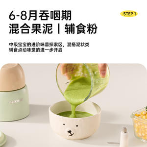 Procesador de Alimentos para Bebés AUX de 0.3L, Licuadora Eléctrica Multifuncional para Alimentos Complementarios Nutricionales - Product Image 6