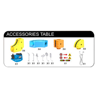 25 Pièces Kit de Train DIY à Engrenages Rotatifs et Circuits Suspendus avec Lumières Clignotantes, Jouet d'Assemblage pour Enfants, Coordination Oeil-Main, Cadeau d'Anniversaire
