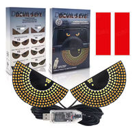 Luz Decorativa LED para Ventana Trasera de Coche, Ojo de Diablo, Luz Ambiental USB, Forma Triangular/Semicircular, Material Plástico, Nueva