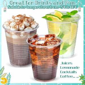 Customized Printing Clear 12-32 oz PET Disposable Eco-Friendly Biodegradable Milkshake Coffee Juice Boba Smoothie <b>Plastic</b> <b>Cup</b> - Product Image 3