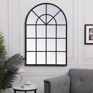 <span class=keywords><strong>Espejo</strong></span> Decorativo de Pared para Sala de Estar, Estilo Francés, Rectangular, con Marco de Hierro Blanco y Negro - Product Image 6