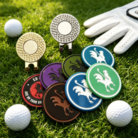 Exclusivo Marcador de Pelota de Golf Personalizado de Anime, de Cobre, para Fútbol, OEM, Venta Caliente, con Diseño de Barra de Golf y Ficha de Póker, Surtido de Collares