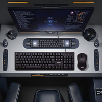 Vente en gros d'accessoires informatiques Clavier et souris rétroéclairés par LED sans fil à 104 touches pour ordinateur de bureau