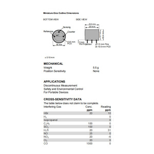 Membrapor HCl/M-20 Electrochemical Hydrogen <b>Chloride</b> Gas Sensor High Accuracy Mini Housing Switzerland - Product Image 4
