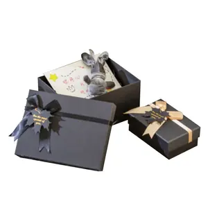 Индивидуальная деловая Подарочная коробка с логотипом и бантом, высококачественные упаковочные коробки для косметики, напольные Чехлы, подарочные коробки для компаньонов