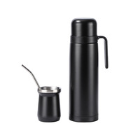 Ensemble bouilloire et tasse Mate avec bec verseur bec d'aigle en acier inoxydable, grande capacité, isolé, portable pour activités de plein air, sport et randonnée