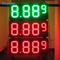 Enseigne de prix du gaz Led Illuminated High Light Waterproof Led Price Sign Télécommande Digital 3d Price Sign Outdoor
