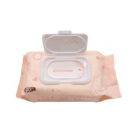 Lot de 60 lingettes humides pour bébé, grandes lingettes en tissu non tissé 20x14cm