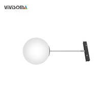 Plafonnier LED moderne en verre rond à faisceau complet sur rail magnétique MT4203020 DC48V, 360° omnidirectionnel, CRI90 élevé, pour usage résidentiel