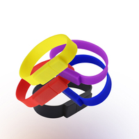 Câble USB bracelet bracelet 2.0 3.0 Flash Drive Noir caoutchouc de silicone souple Pen Drive memorias Porte-clés 128gb 32gb 64gb
