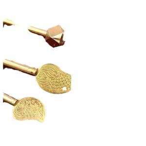 Loquet de porte droit en laiton pur de style chinois antique avec accessoires en cuivre, loquet à tige et fermeture, serrure de surface - Product Image 3