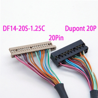 Câble de signal LVDS haute vitesse 20 broches DF14-20S-1.25C vers Dupont 20P, faisceau de câbles durable