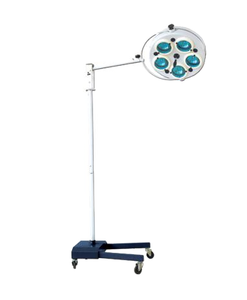 Lampe d'examen LED à 5 ampoules <span class=keywords><strong>EUR</strong></span> VET, lampe chirurgicale mobile sur pied, hauteur réglable pour clinique vétérinaire, hôpital - Product Image 1