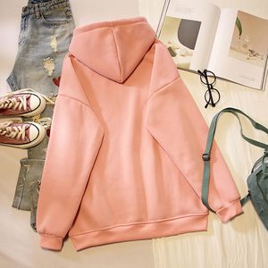 เสื้อฮู้ดดี้โอเวอร์ไซส์สำหรับผู้หญิง FOXA ลายกบสเก็ตบอร์ดน่ารัก แขนยาว สไตล์คาวาอี้ - Product Image 4