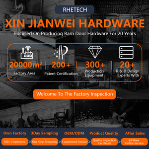 Retech aksesori perangkat keras pintu tersembunyi sistem geser pintu saku baja untuk Hotel kamar tidur dapur Interior ruang tamu - Product Image 6