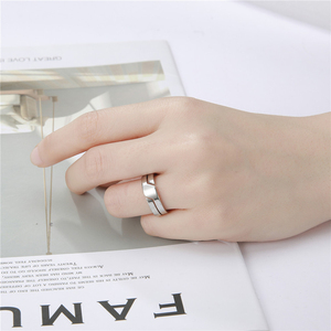 Anillo <span class=keywords><strong>de</strong></span> Acero Inoxidable para Hombre y Mujer, Anillos <span class=keywords><strong>de</strong></span> Dedo Casuales para Parejas, Joyería Simple <span class=keywords><strong>de</strong></span> Moda, Regalo <span class=keywords><strong>de</strong></span> Compromiso o <span class=keywords><strong>Aniversario</strong></span>, Nueva Llegada - Product Image 3